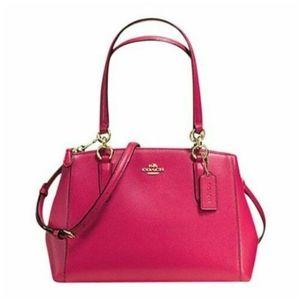 Women`s Coach Christie Bright Pink Carryall Satchel Bag
